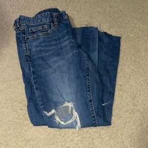 Medium wash boy friend jeans